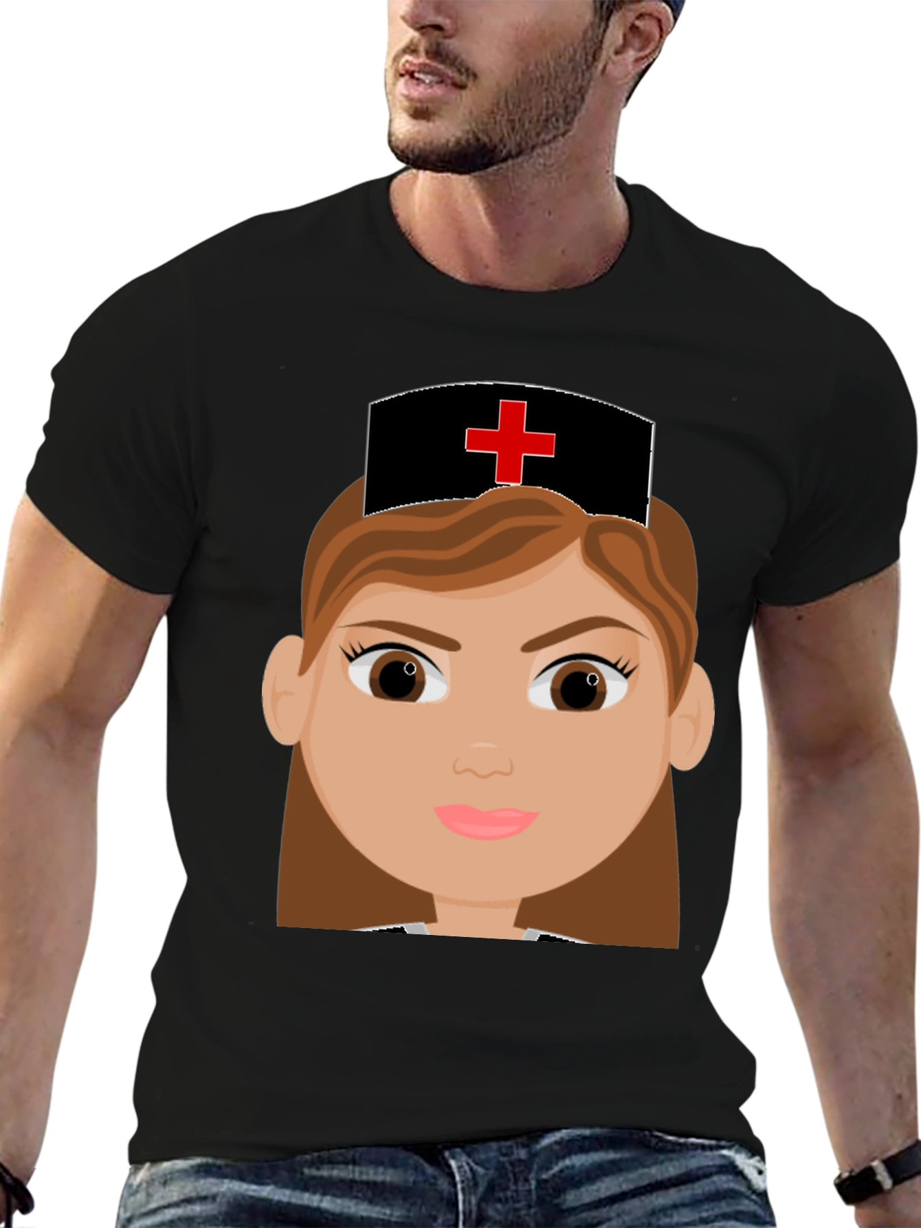 Nurse Cartoon Graphic T-Shirt