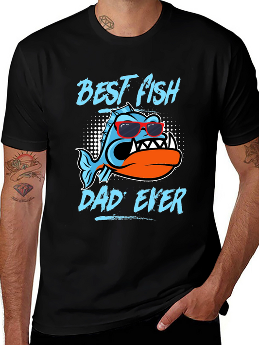 Best Fish Dad Ever Graphic T-Shirt