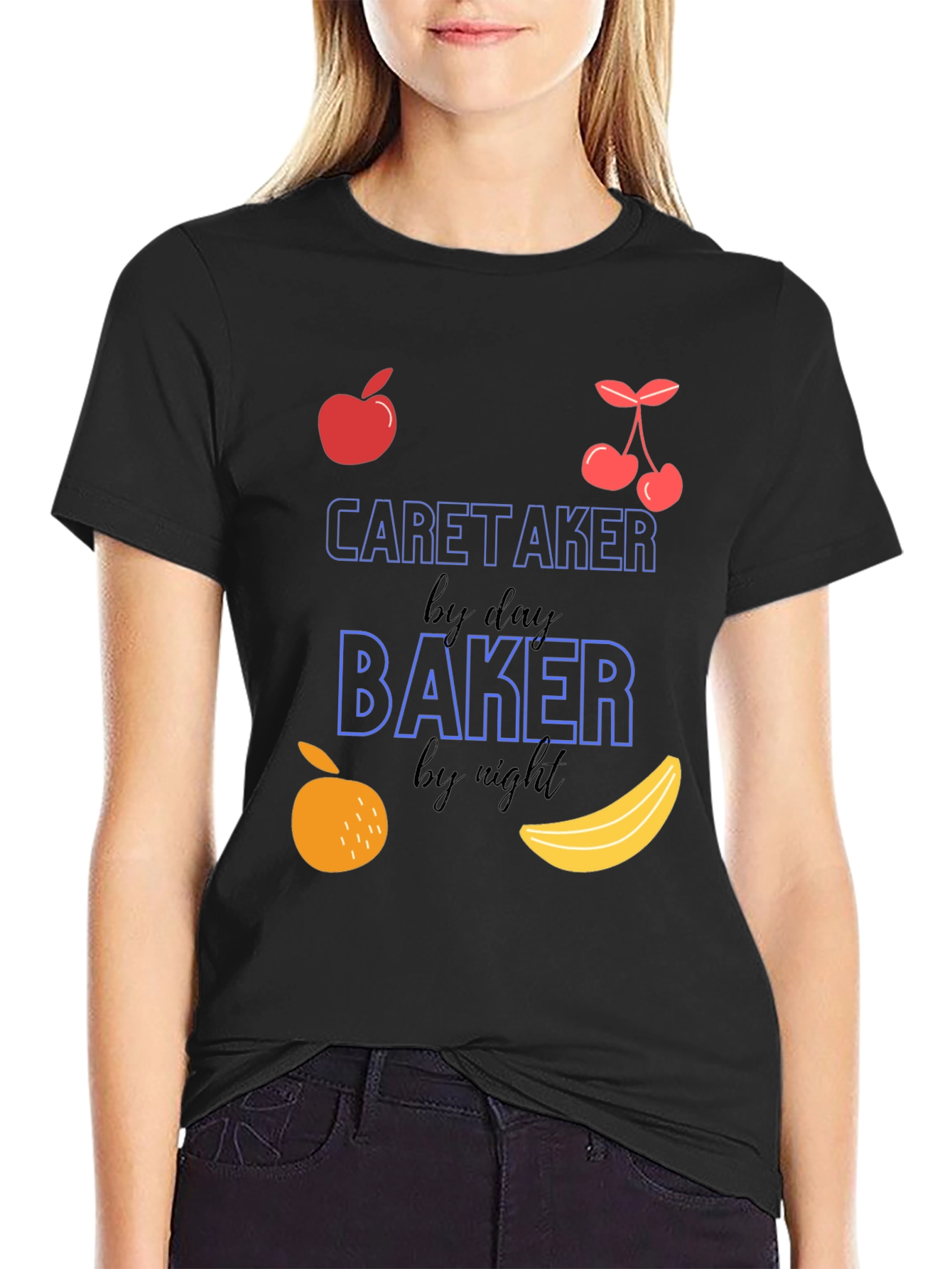 Caretaker by Day Baker by Night Graphic Tee