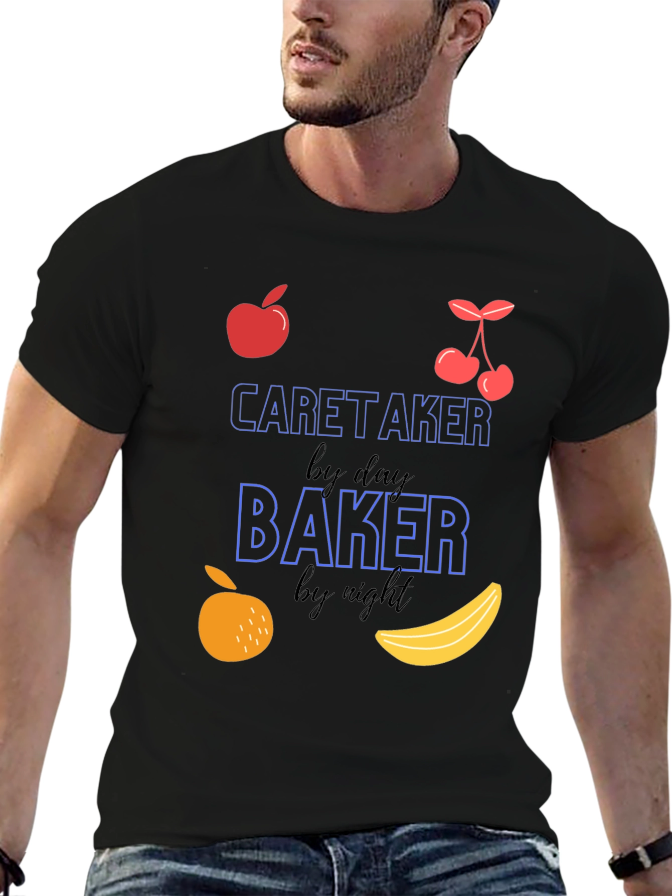 Caretaker by Day Baker by Night Graphic Tee