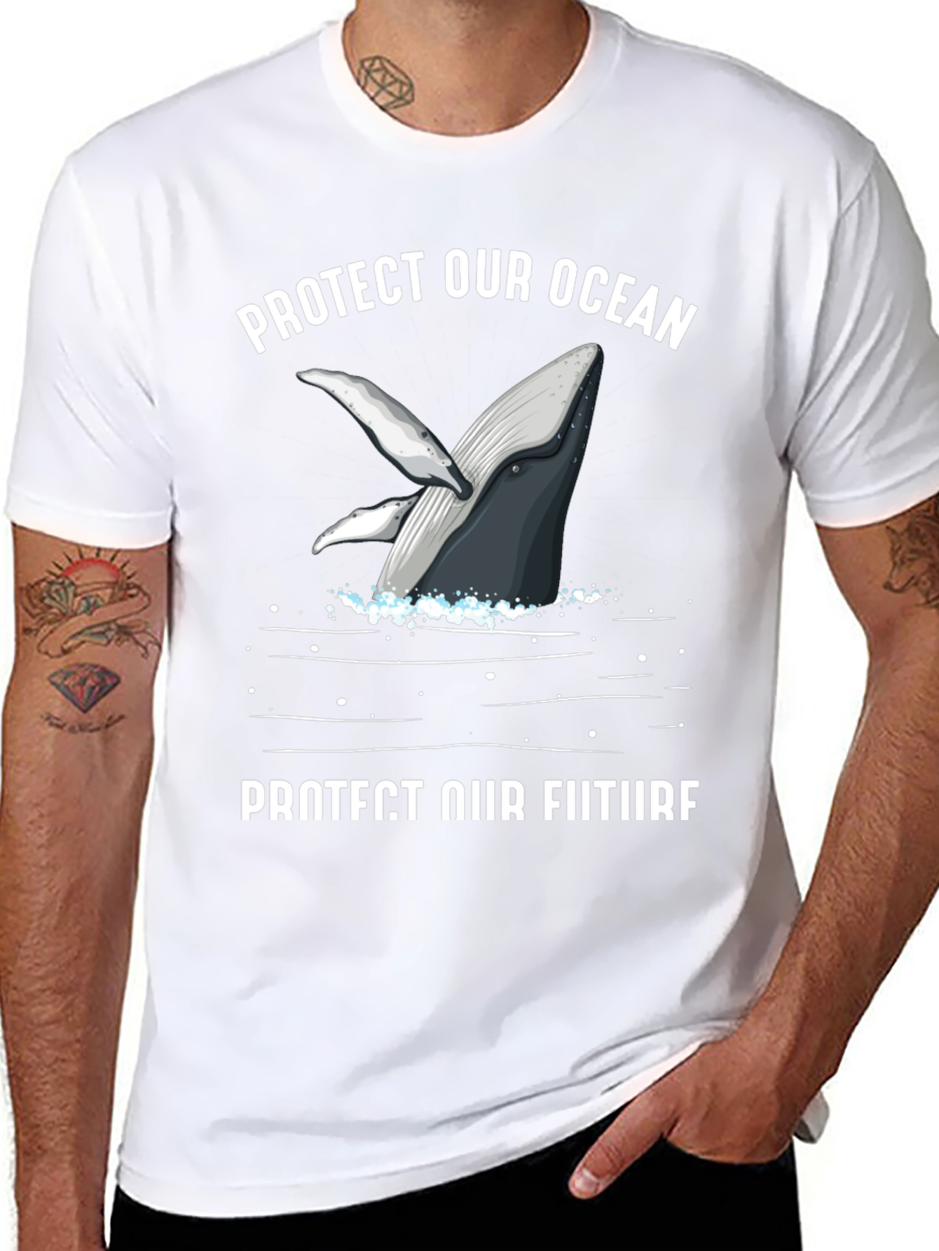 Protect Our Ocean Whale Graphic Tee