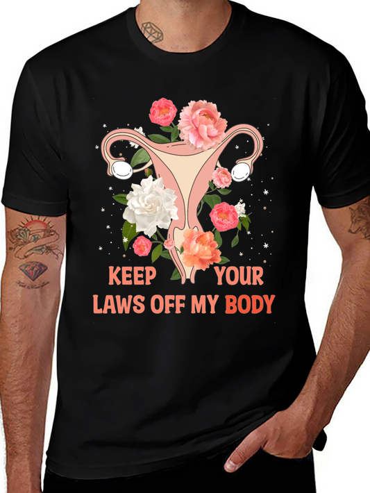 Feminist Uterus Floral Graphic Tee