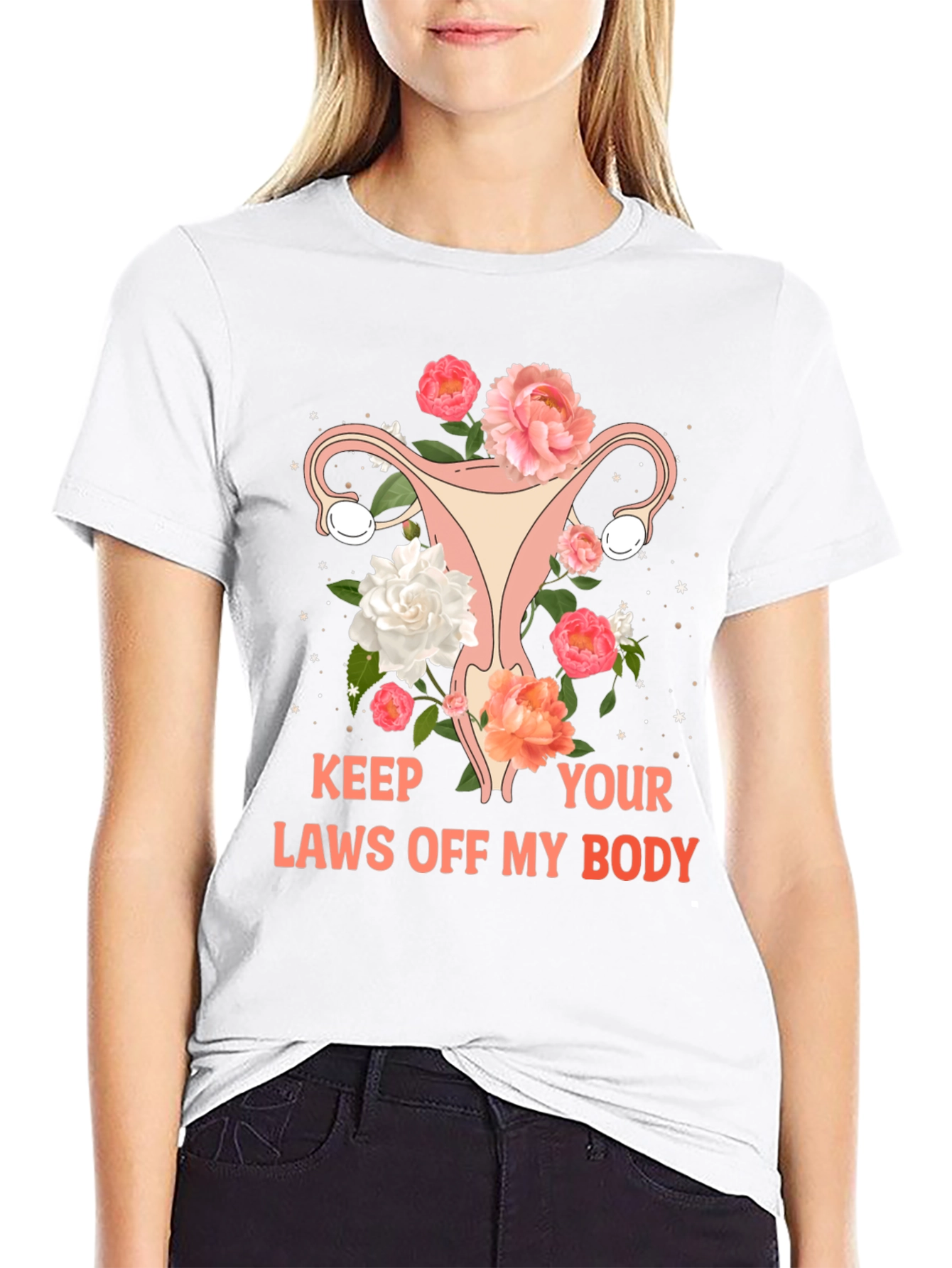 Feminist Uterus Floral Graphic Tee