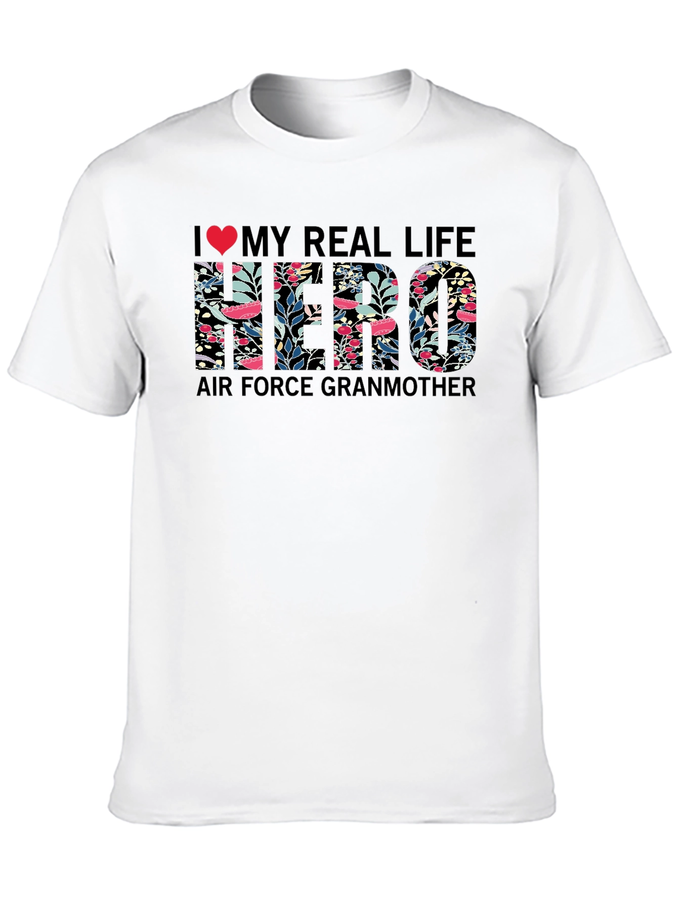 Floral Hero Air Force Grandmother T-Shirt