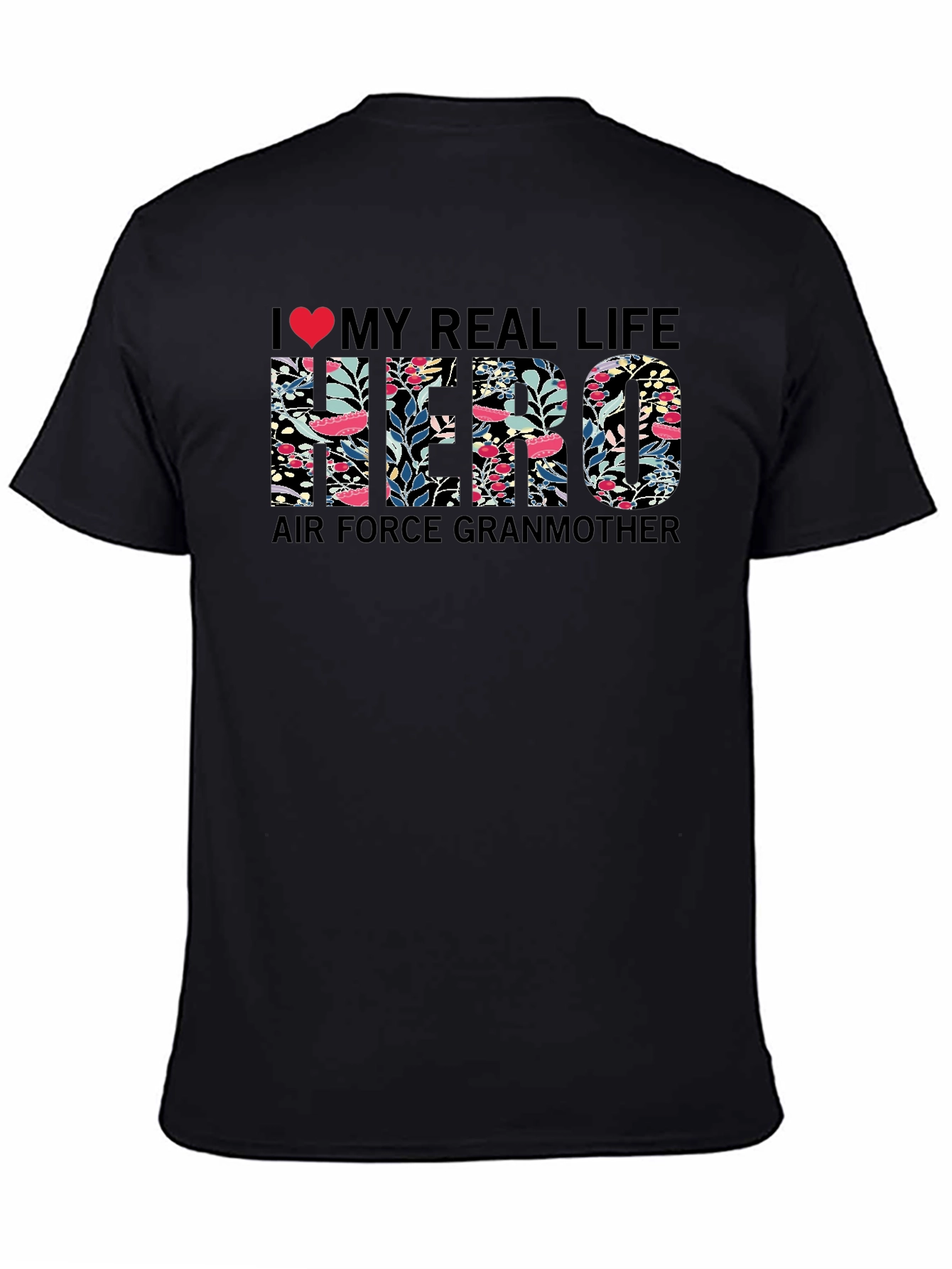 Floral Hero Air Force Grandmother T-Shirt