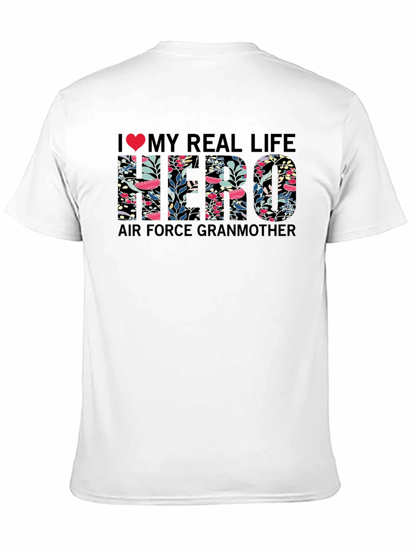 Floral Hero Air Force Grandmother T-Shirt