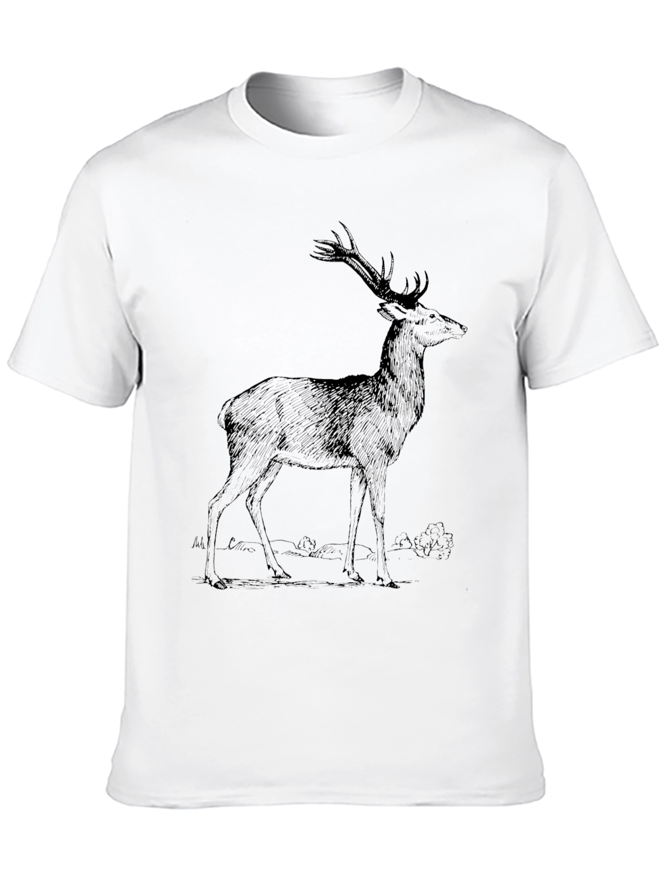Deer Graphic Tee - Mens Black T-Shirt