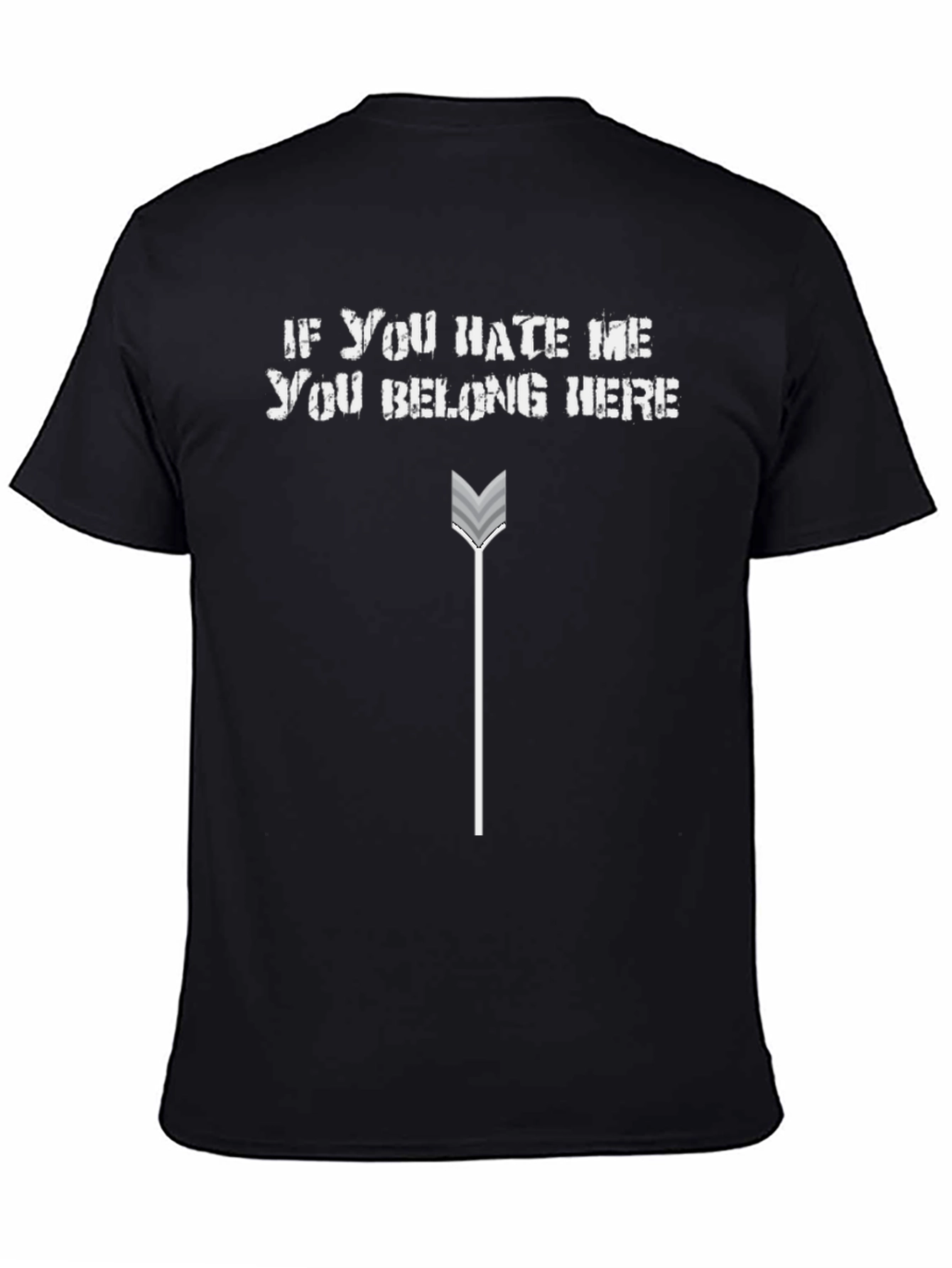 Edgy Graphic Tee: If You Hate Me Arrow Design
