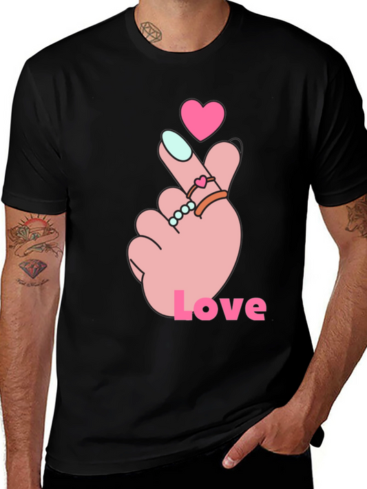 Heart Finger Love Graphic Tee