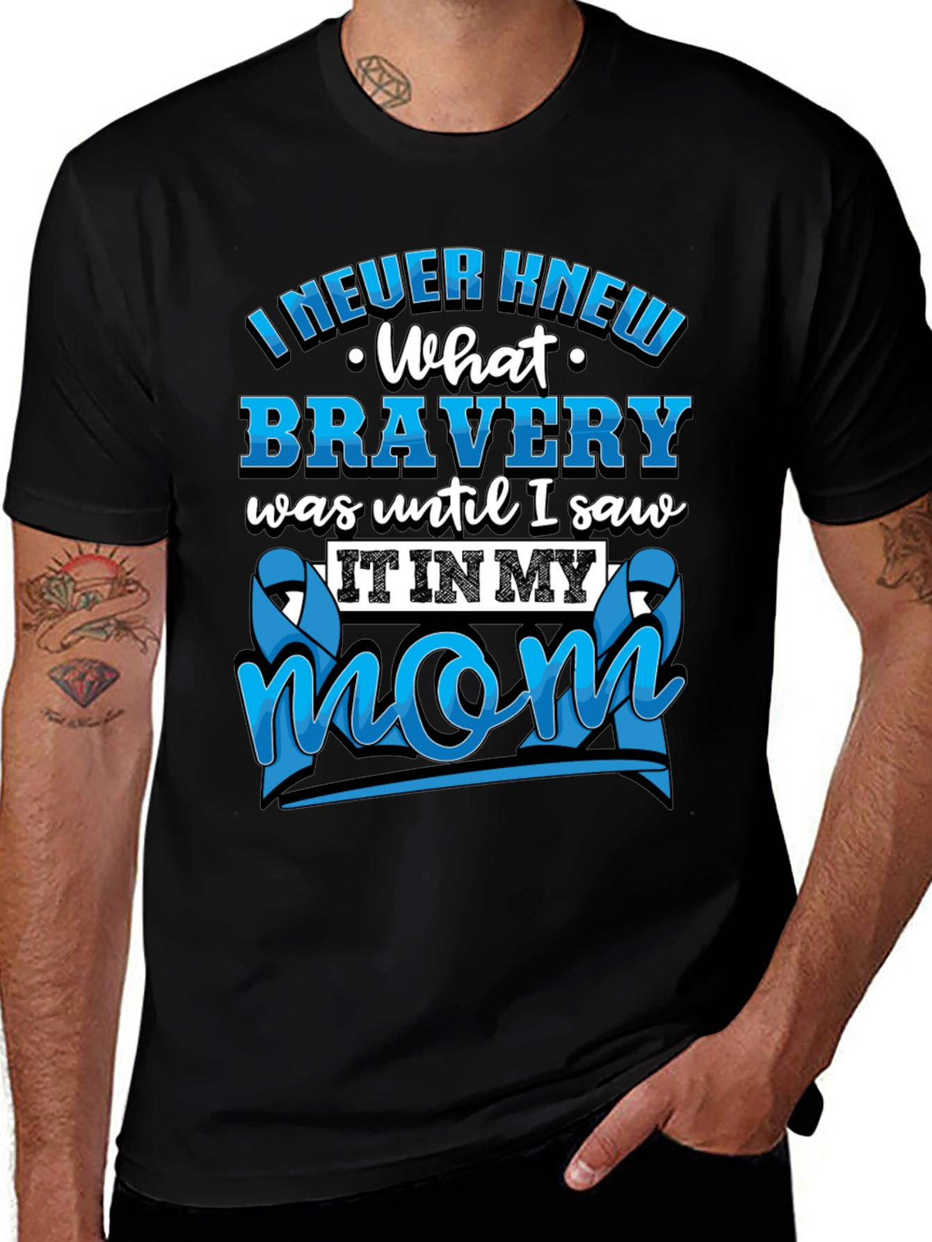 Bravery Mom Graphic T-Shirt - Teal Ribbon