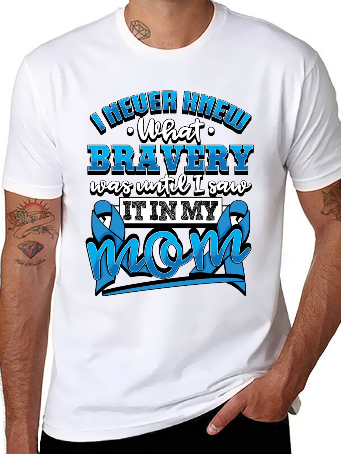 Bravery Mom Graphic T-Shirt - Teal Ribbon