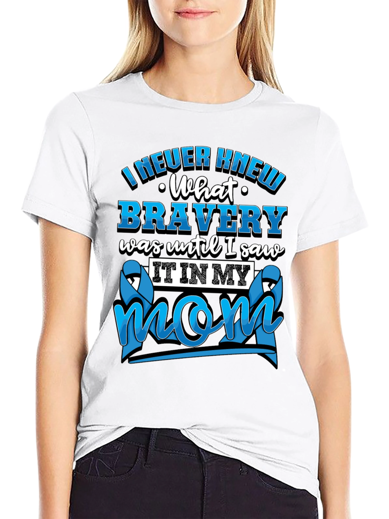 Bravery Mom Graphic T-Shirt - Teal Ribbon
