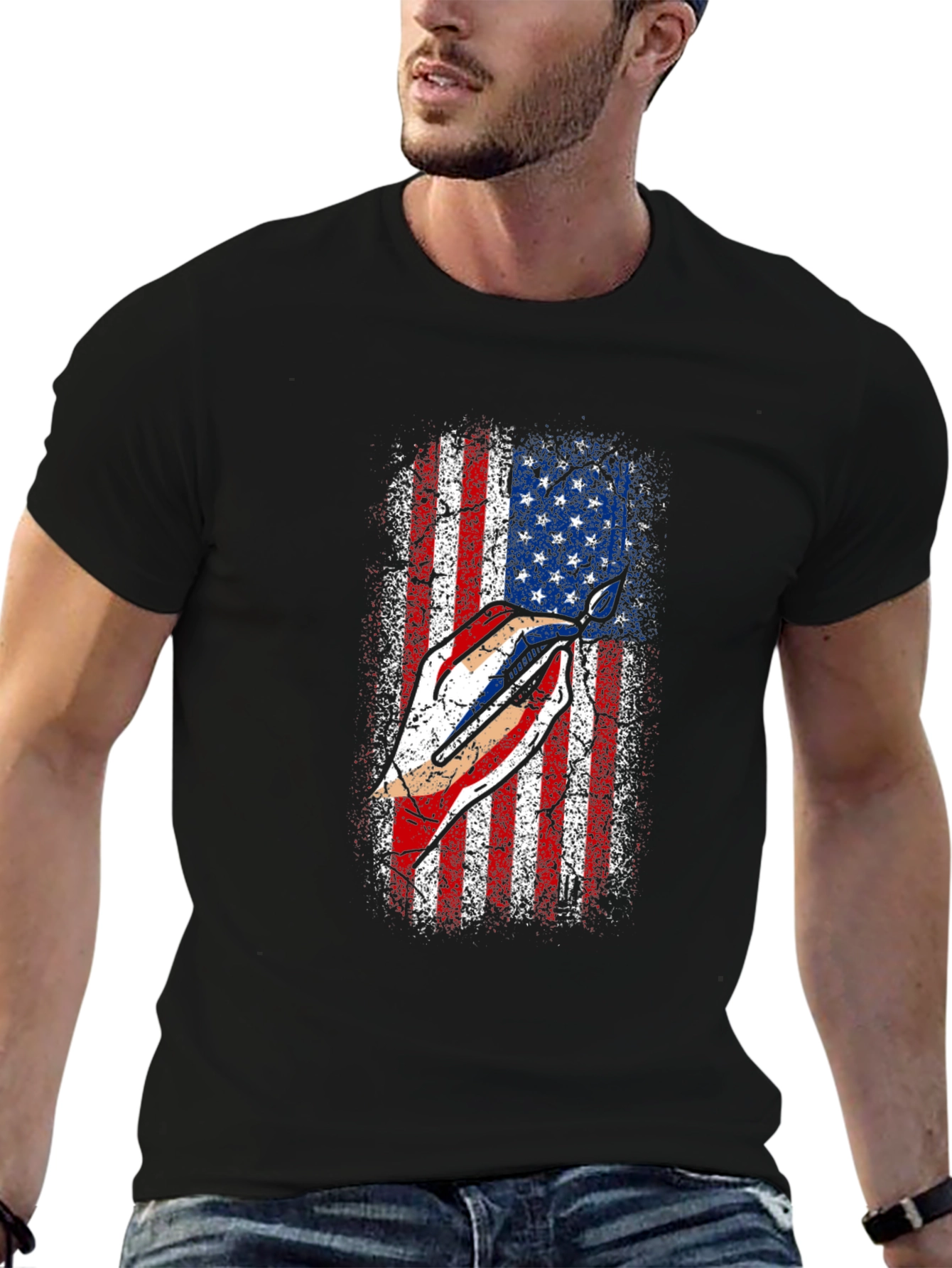 American Flag Barber T-Shirt