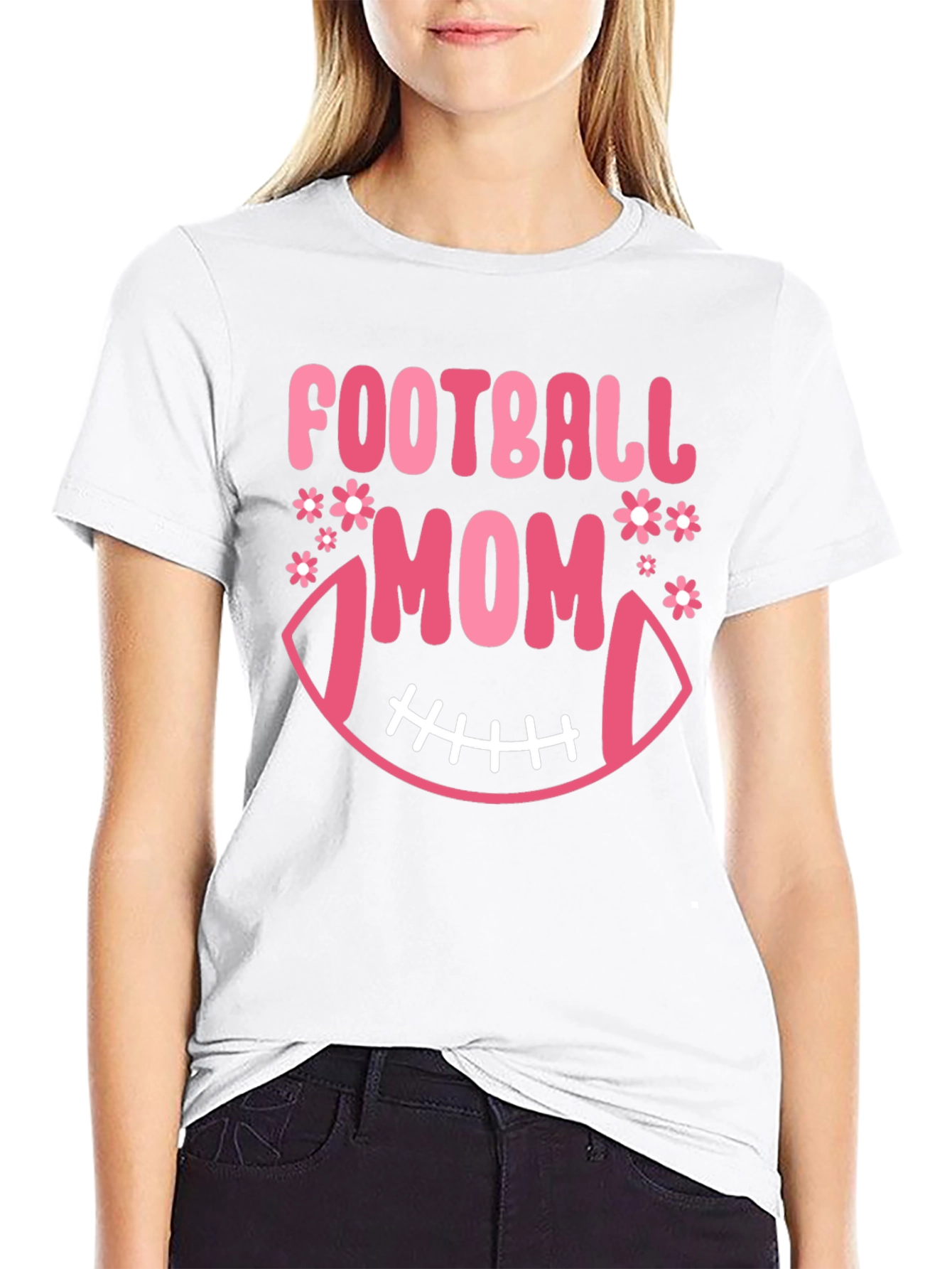 Football Mom Graphic T-Shirt