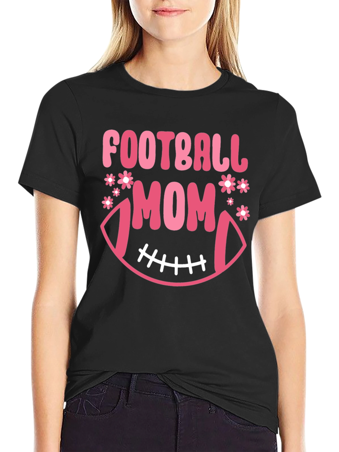 Football Mom Graphic T-Shirt