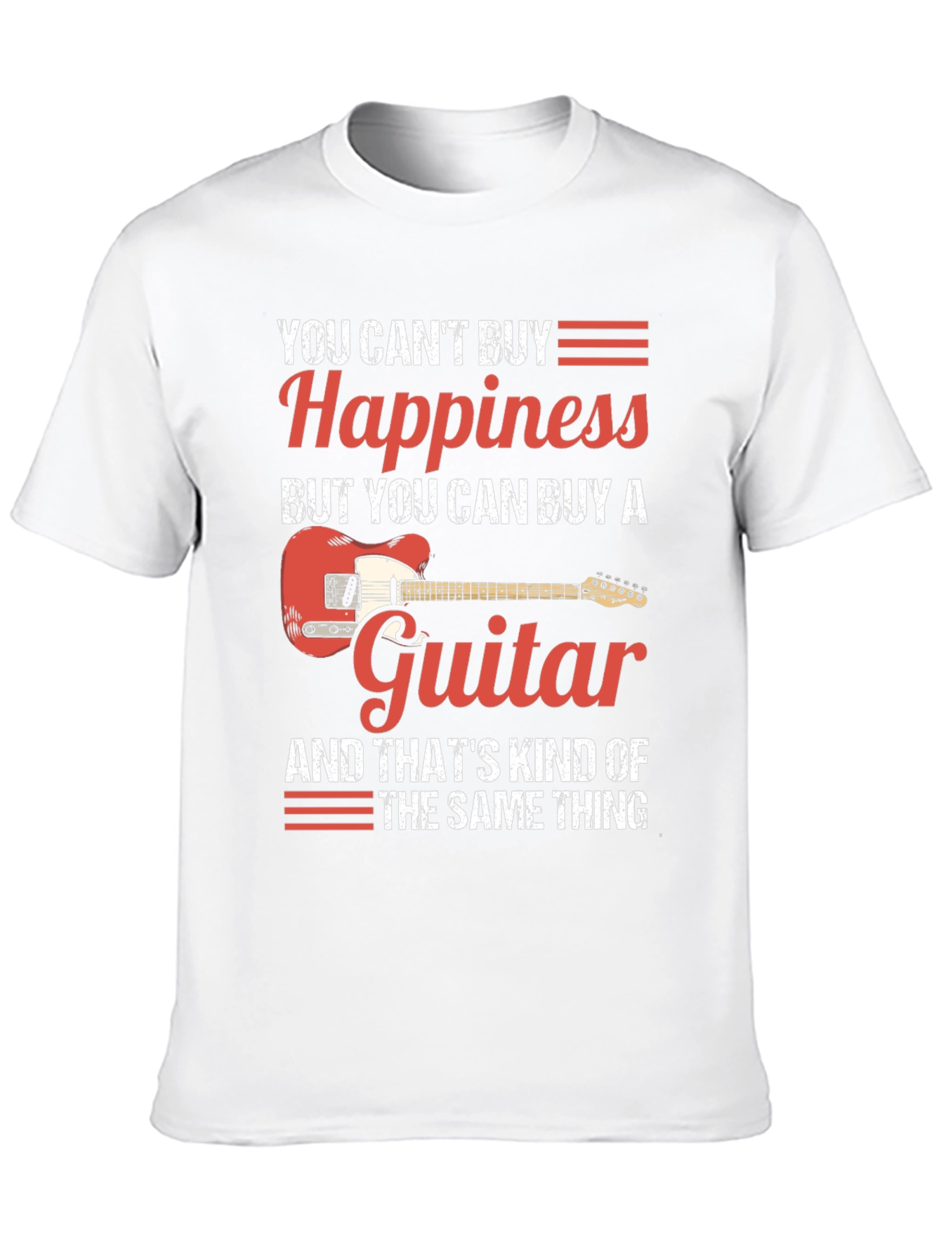 Guitar Happiness Graphic T-Shirt - Musician Tee