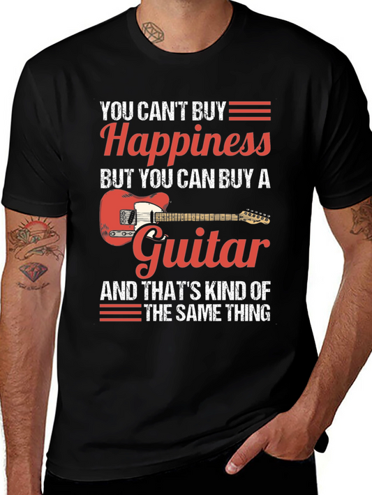 Guitar Happiness Graphic T-Shirt - Musician Tee