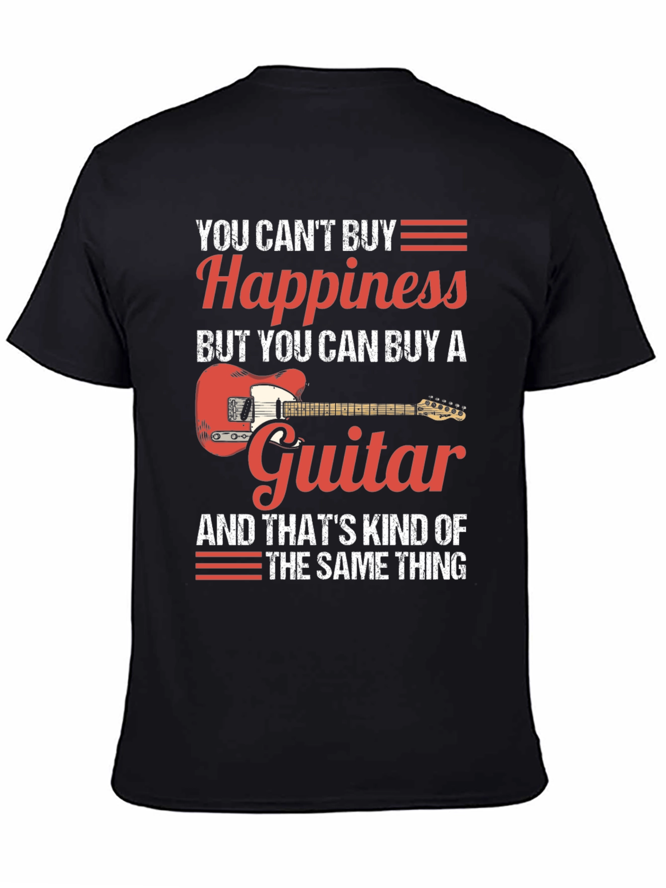 Guitar Happiness Graphic T-Shirt - Musician Tee