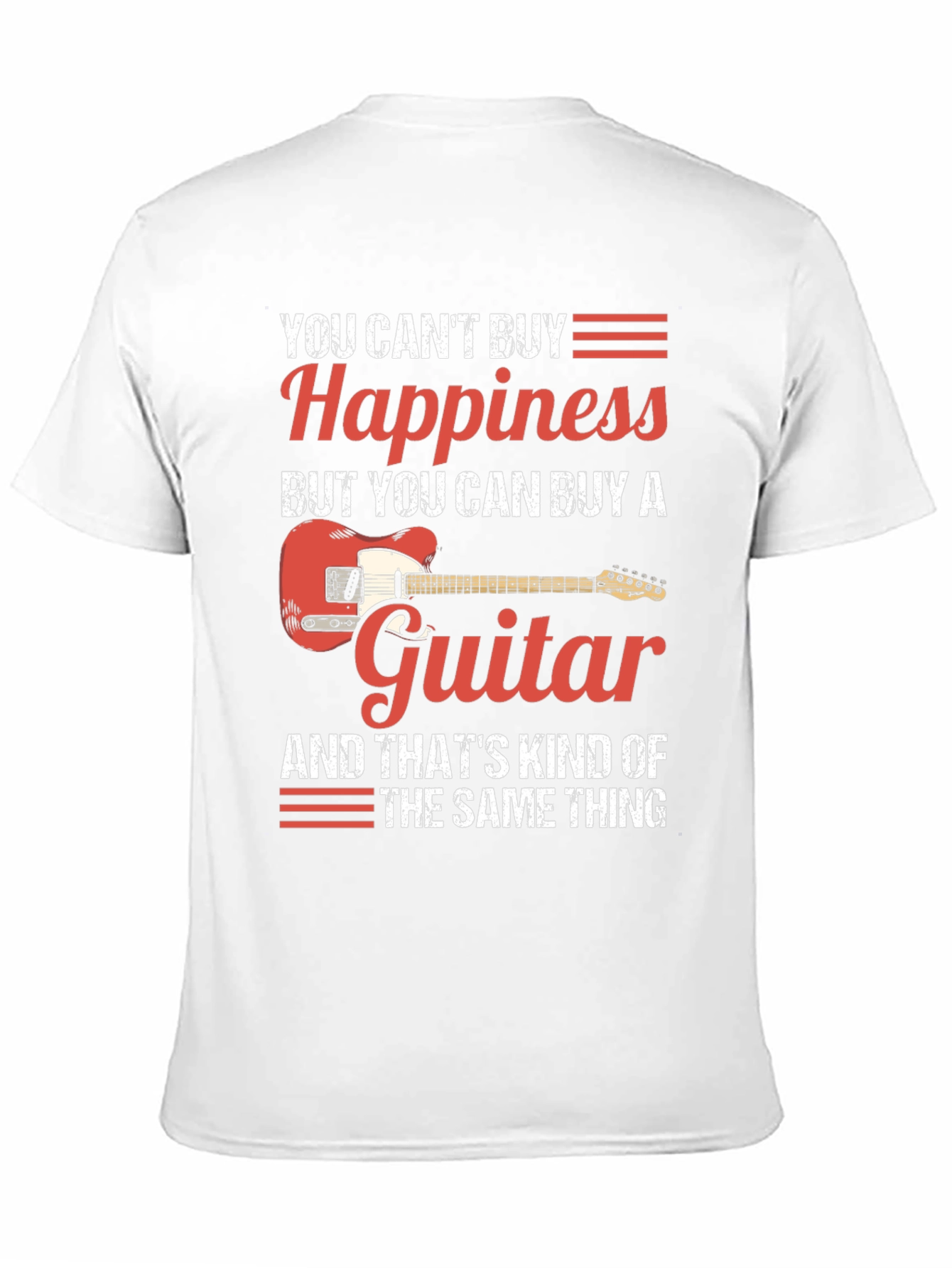 Guitar Happiness Graphic T-Shirt - Musician Tee