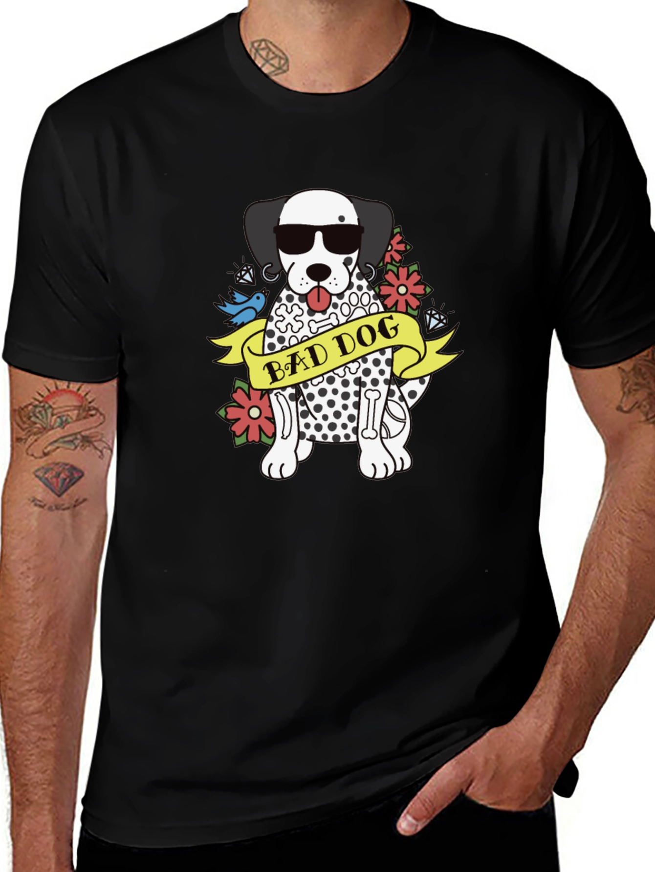 Bad Dog Dalmatian Graphic Tee - Cool Casual Style