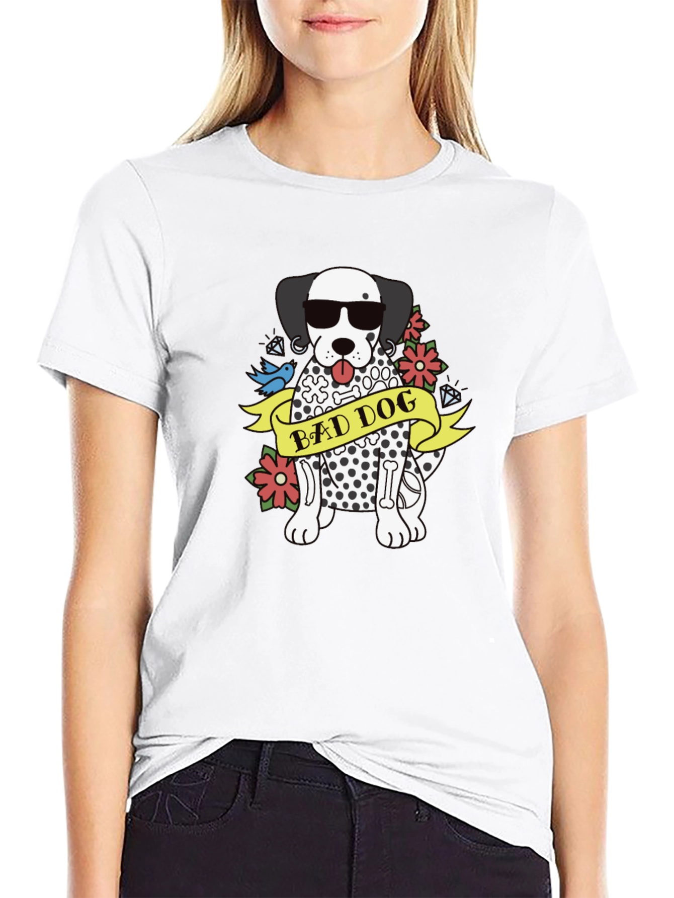 Bad Dog Dalmatian Graphic Tee - Cool Casual Style