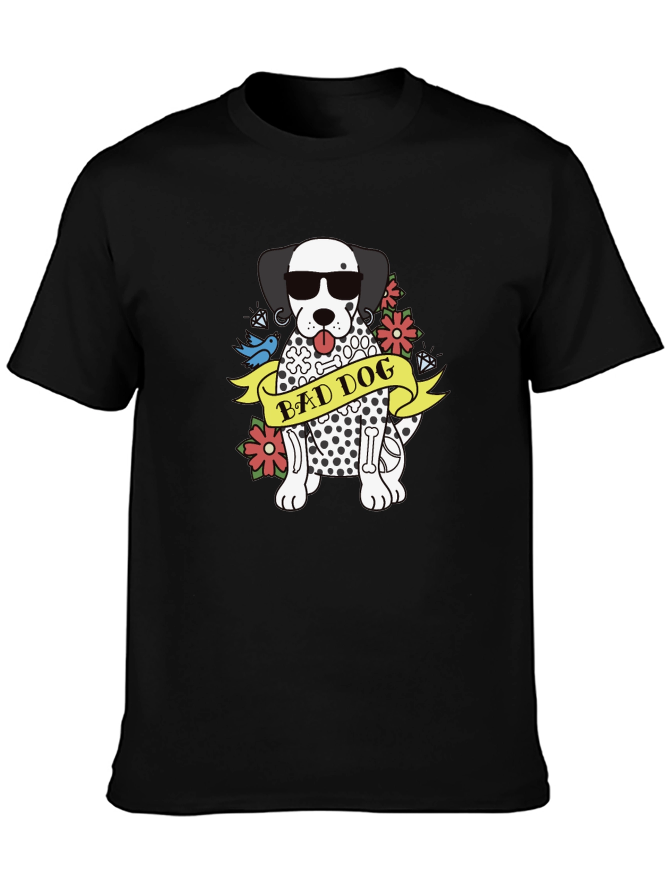 Bad Dog Dalmatian Graphic Tee - Cool Casual Style