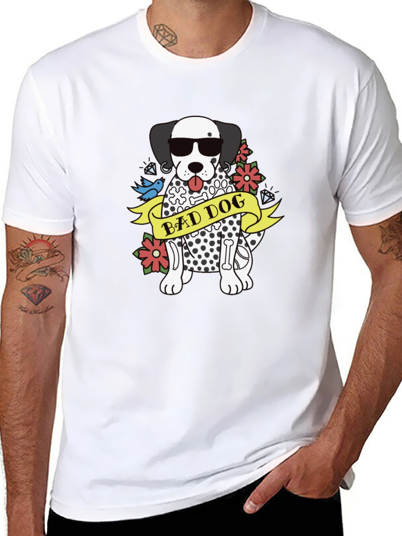 Bad Dog Dalmatian Graphic Tee - Cool Casual Style