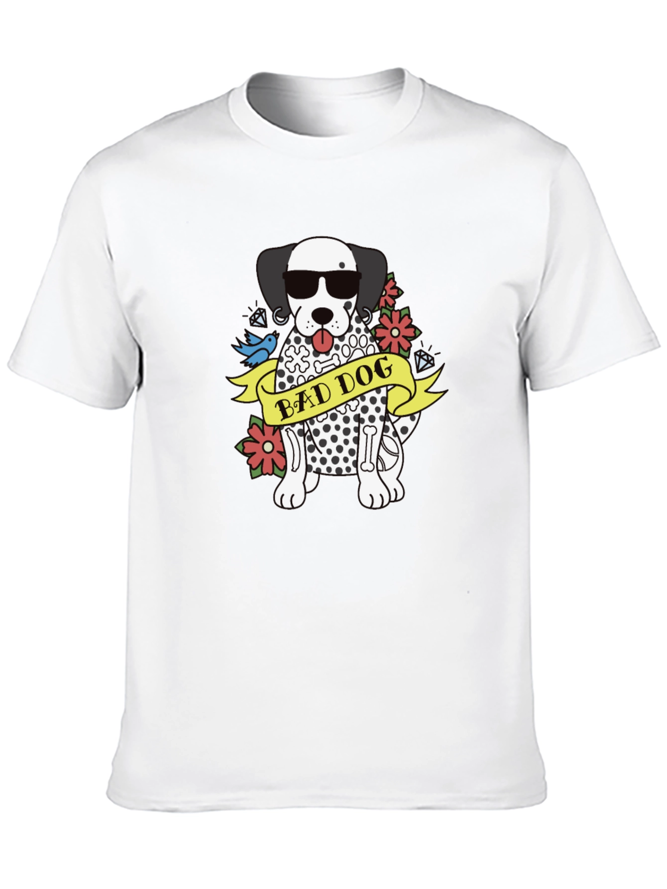 Bad Dog Dalmatian Graphic Tee - Cool Casual Style