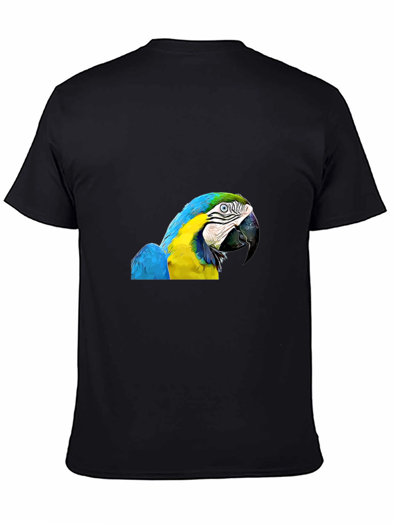 Parrot Graphic Print Black T-Shirt