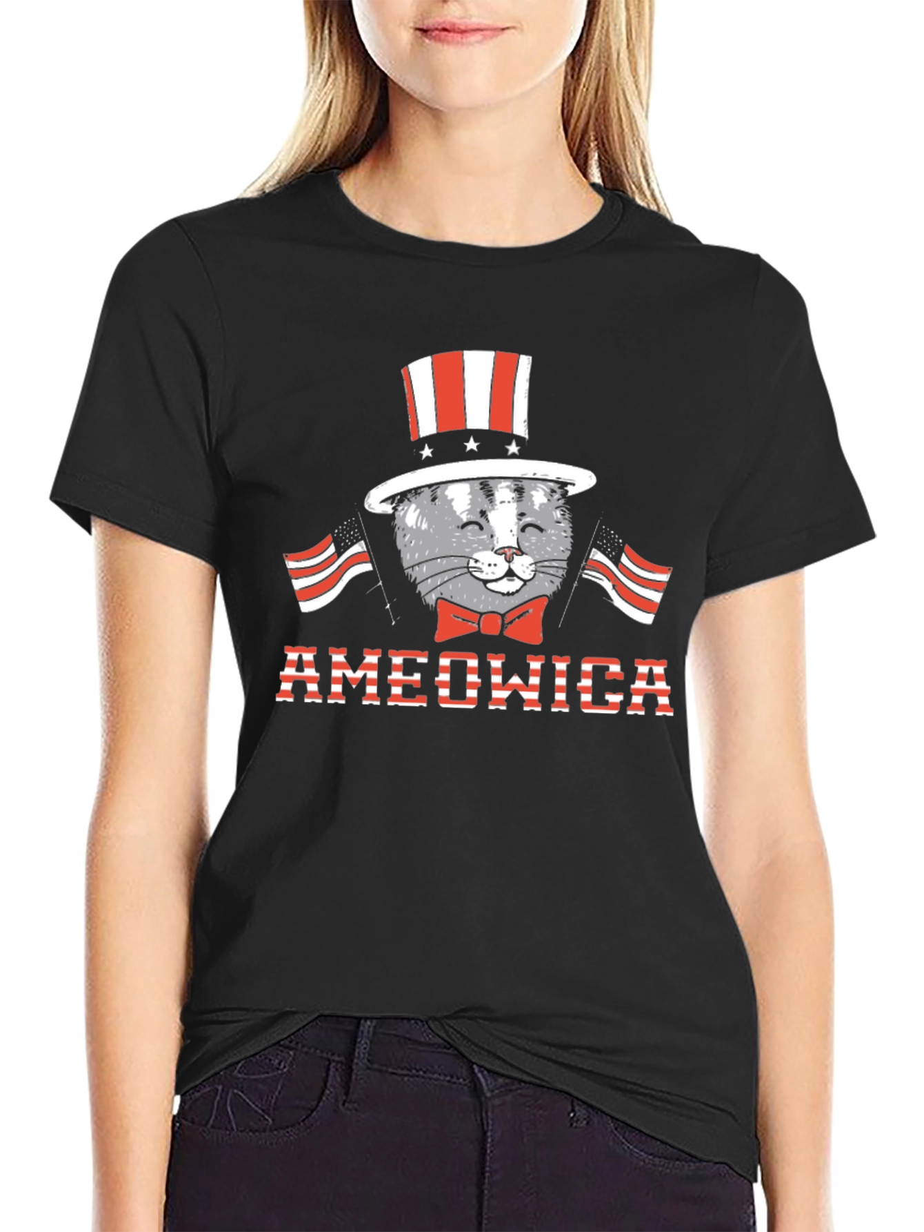 Ameowica Cat Patriotic T-Shirt