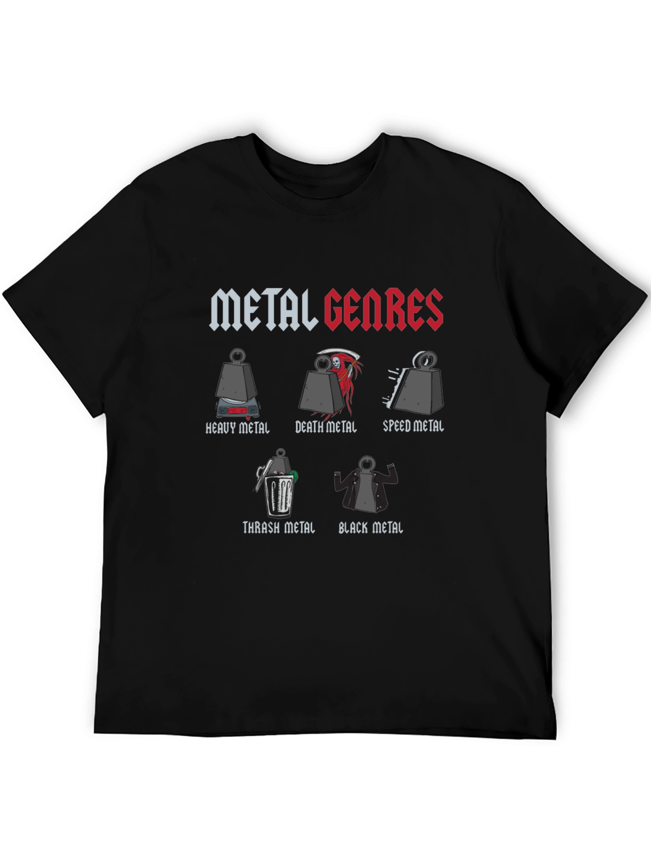 Metal Genres T-Shirt - Funny Music Tee