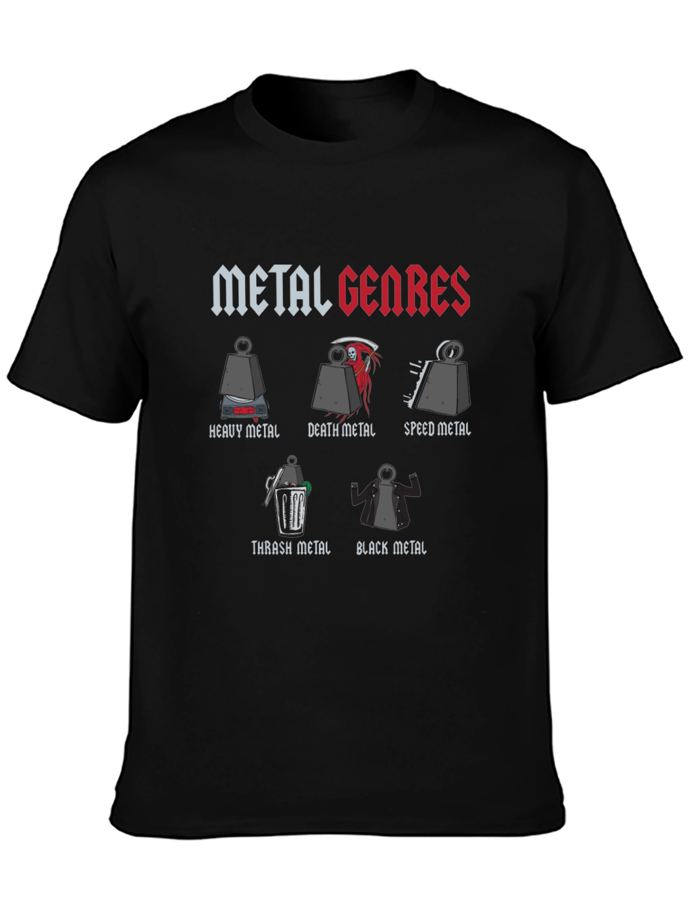 Metal Genres T-Shirt - Funny Music Tee