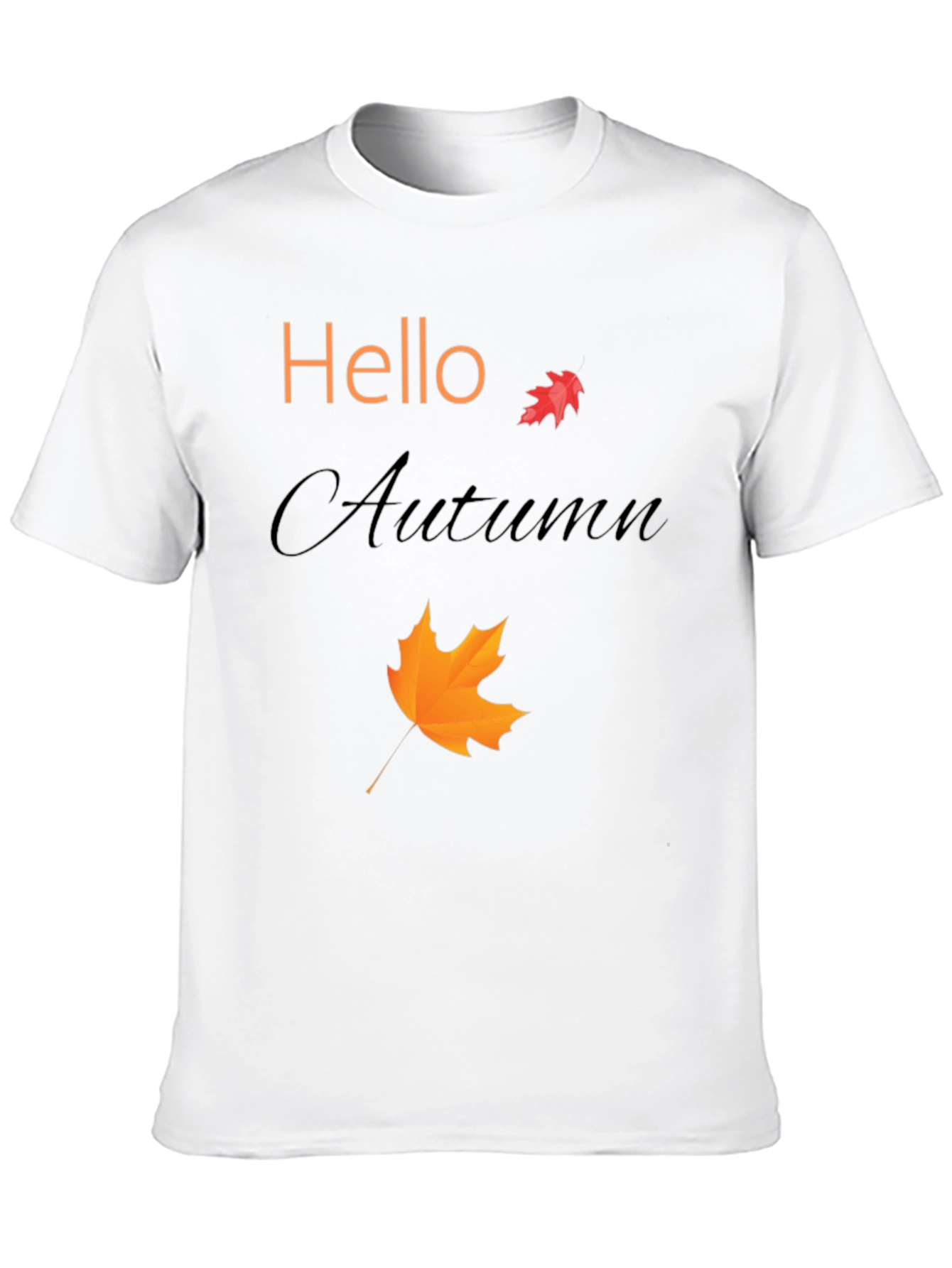 Hello Autumn Black Graphic Tee