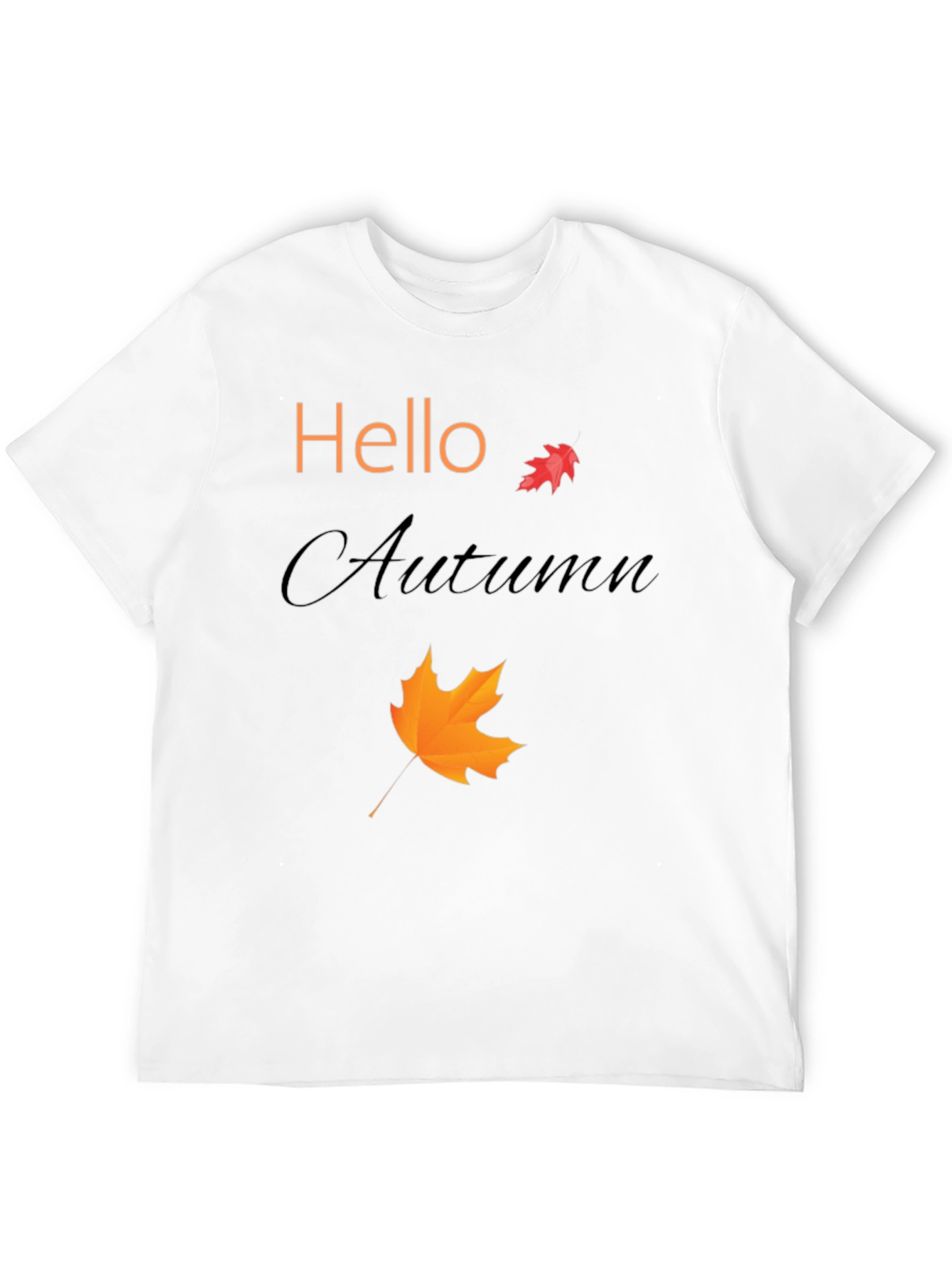 Hello Autumn Black Graphic Tee