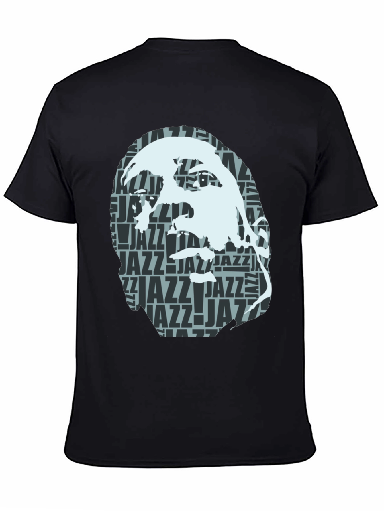 Cool Jazz Portrait Graphic Black T-Shirt