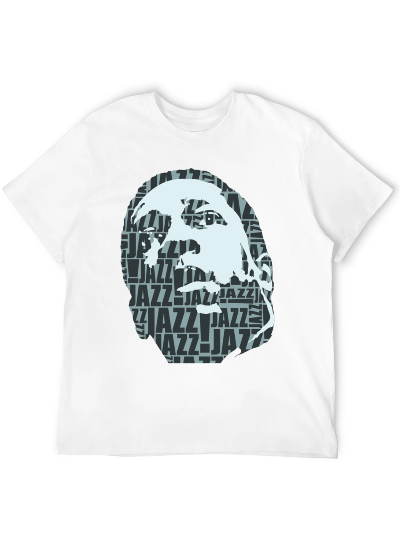 Cool Jazz Portrait Graphic Black T-Shirt