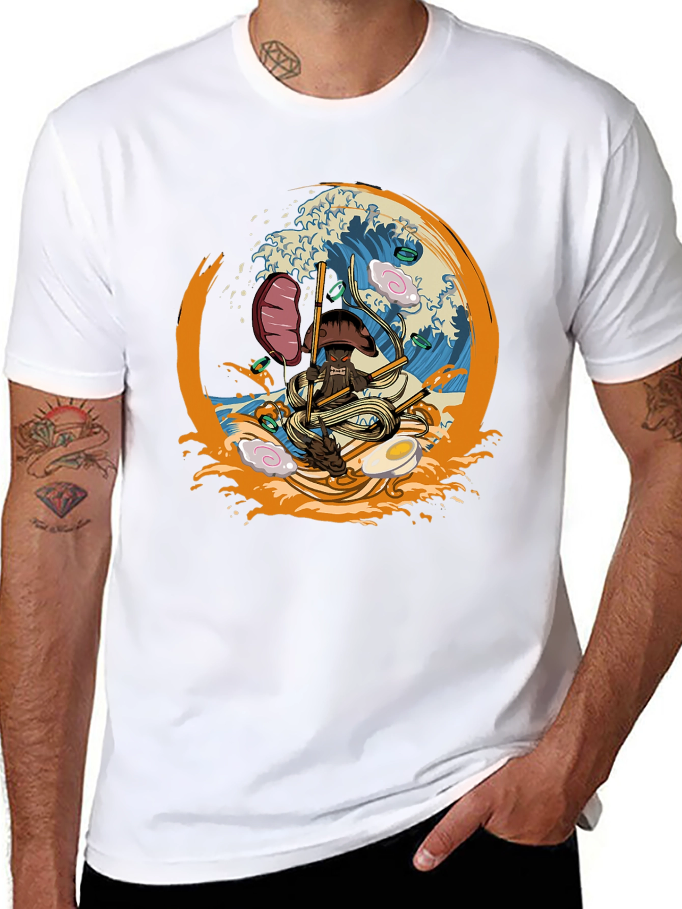 Ramen Samurai Mens Graphic T-Shirt