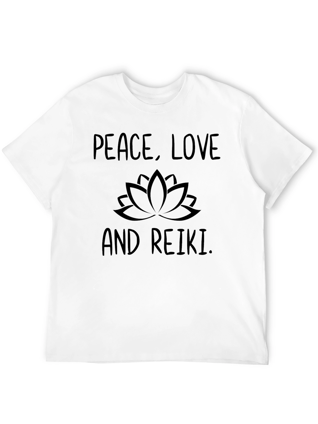 Peace Love Reiki T-Shirt - Black Graphic Tee