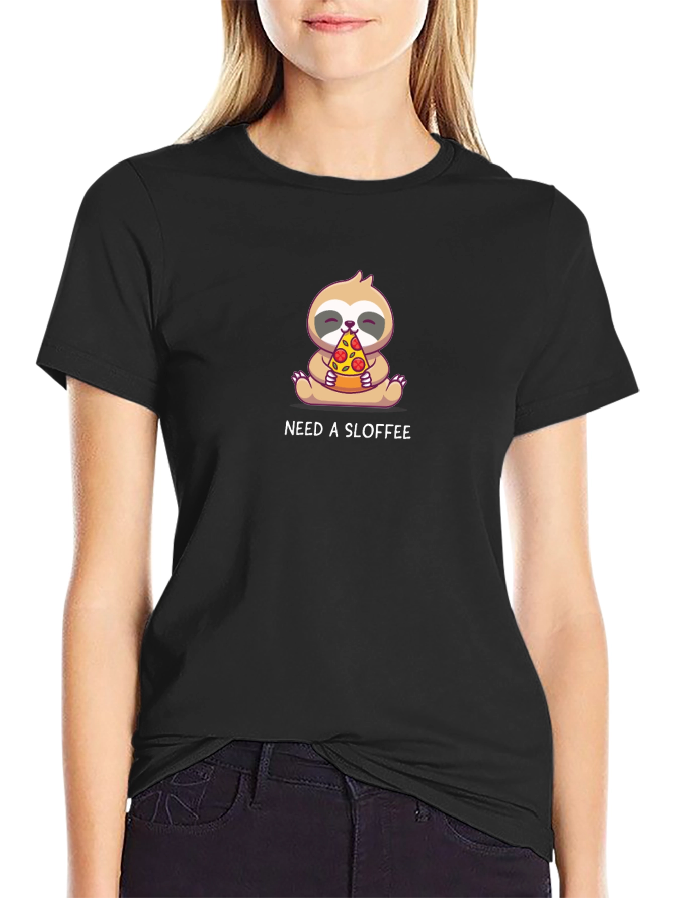 Need a Sloffee Sloth Pizza Graphic Tee