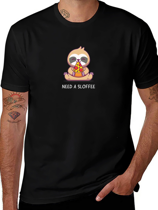 Need a Sloffee Sloth Pizza Graphic Tee