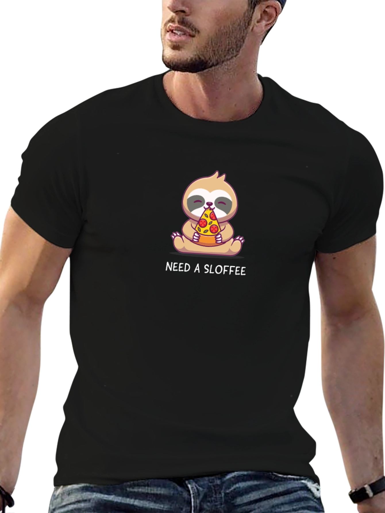 Need a Sloffee Sloth Pizza Graphic Tee