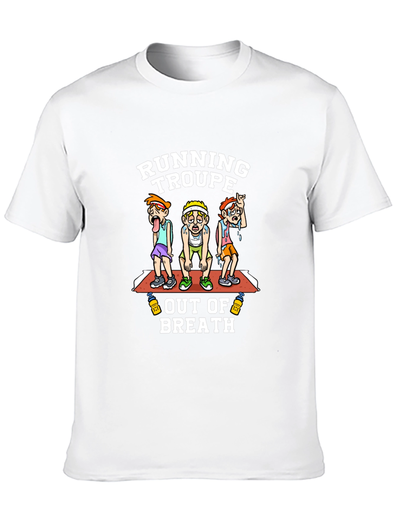 Running Troupe Out of Breath Funny Graphic T-Shirt