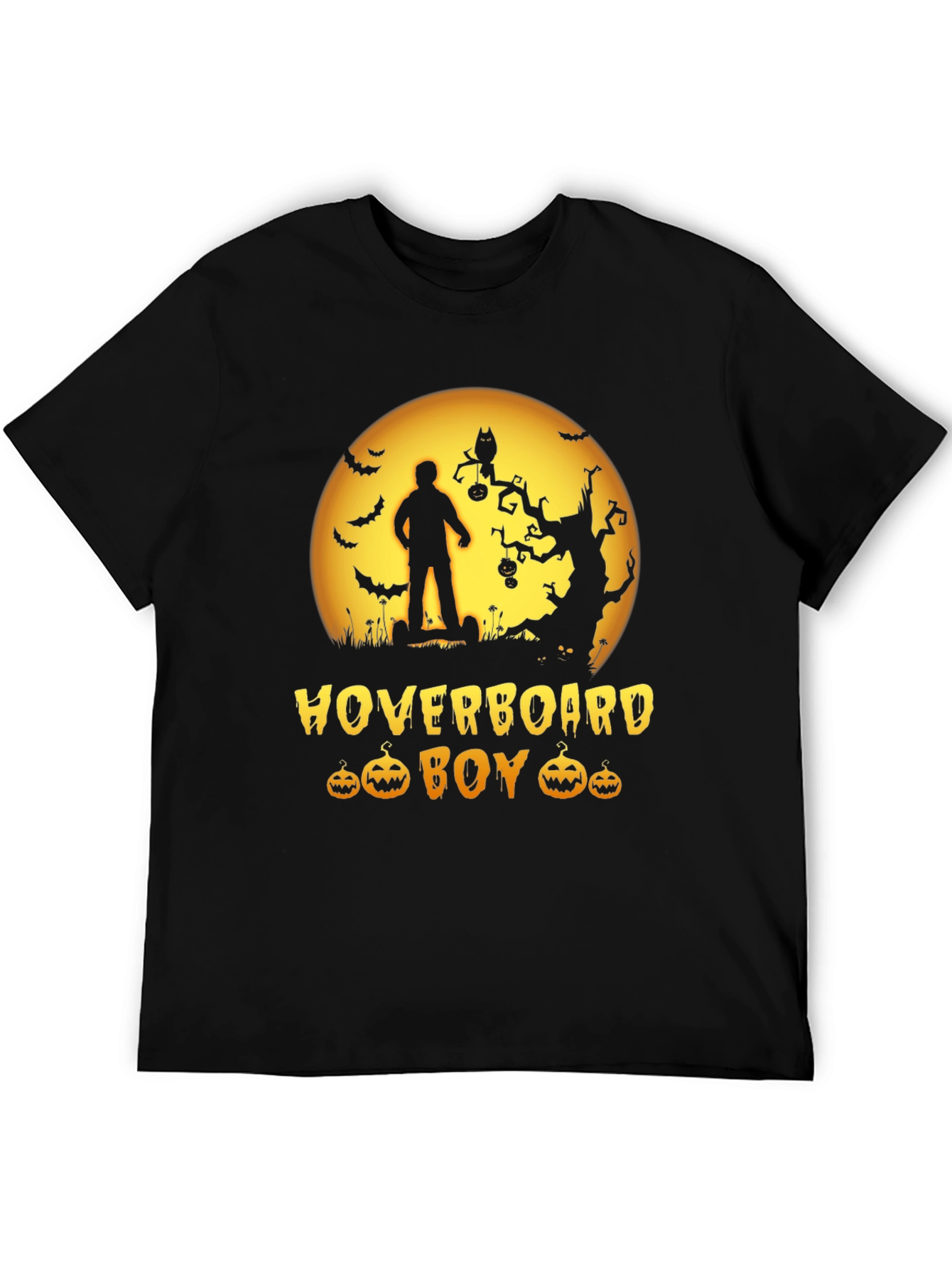 Hoverboard Boy Halloween T-Shirt - Spooky Season Style