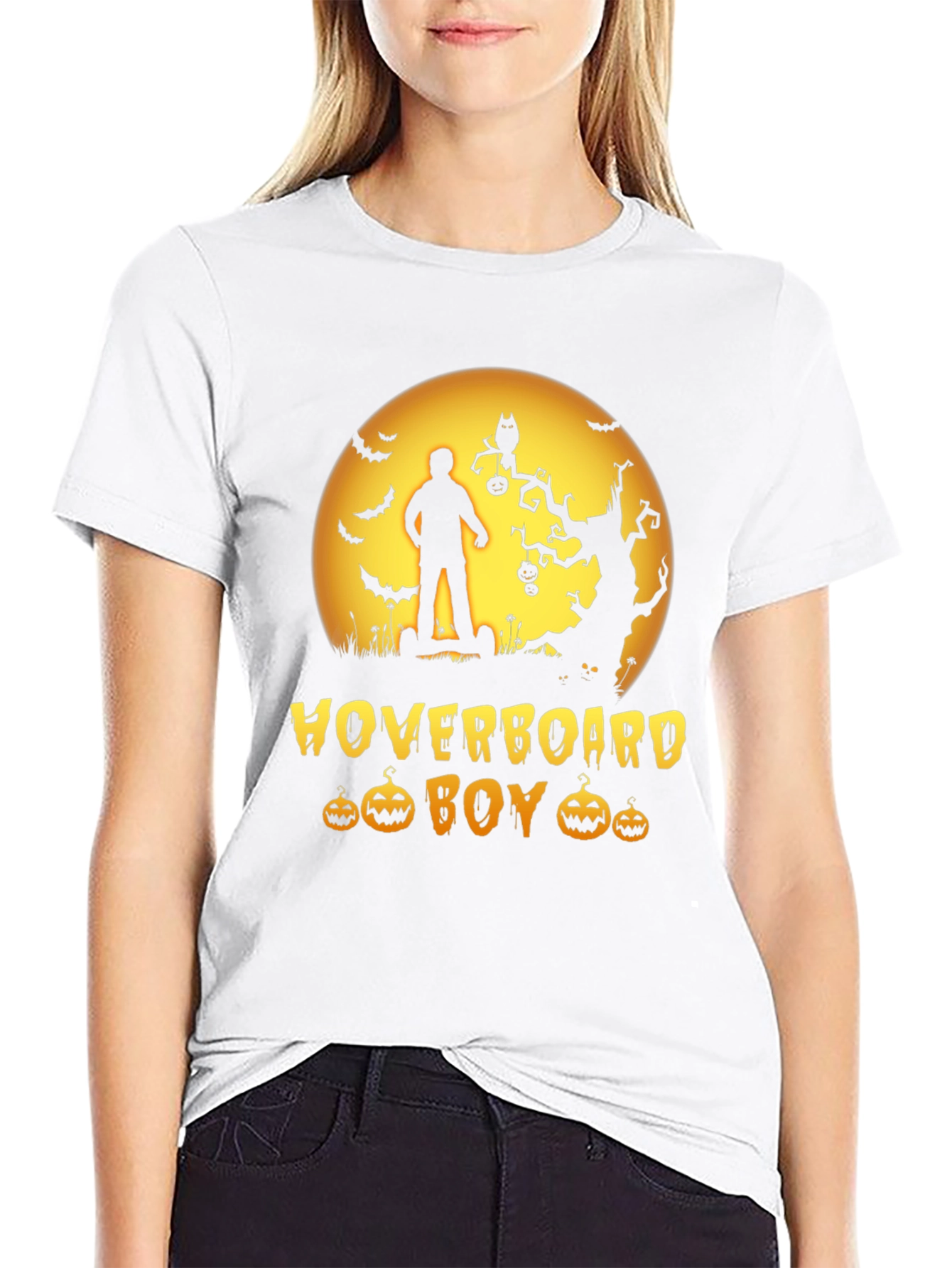 Hoverboard Boy Halloween T-Shirt - Spooky Season Style