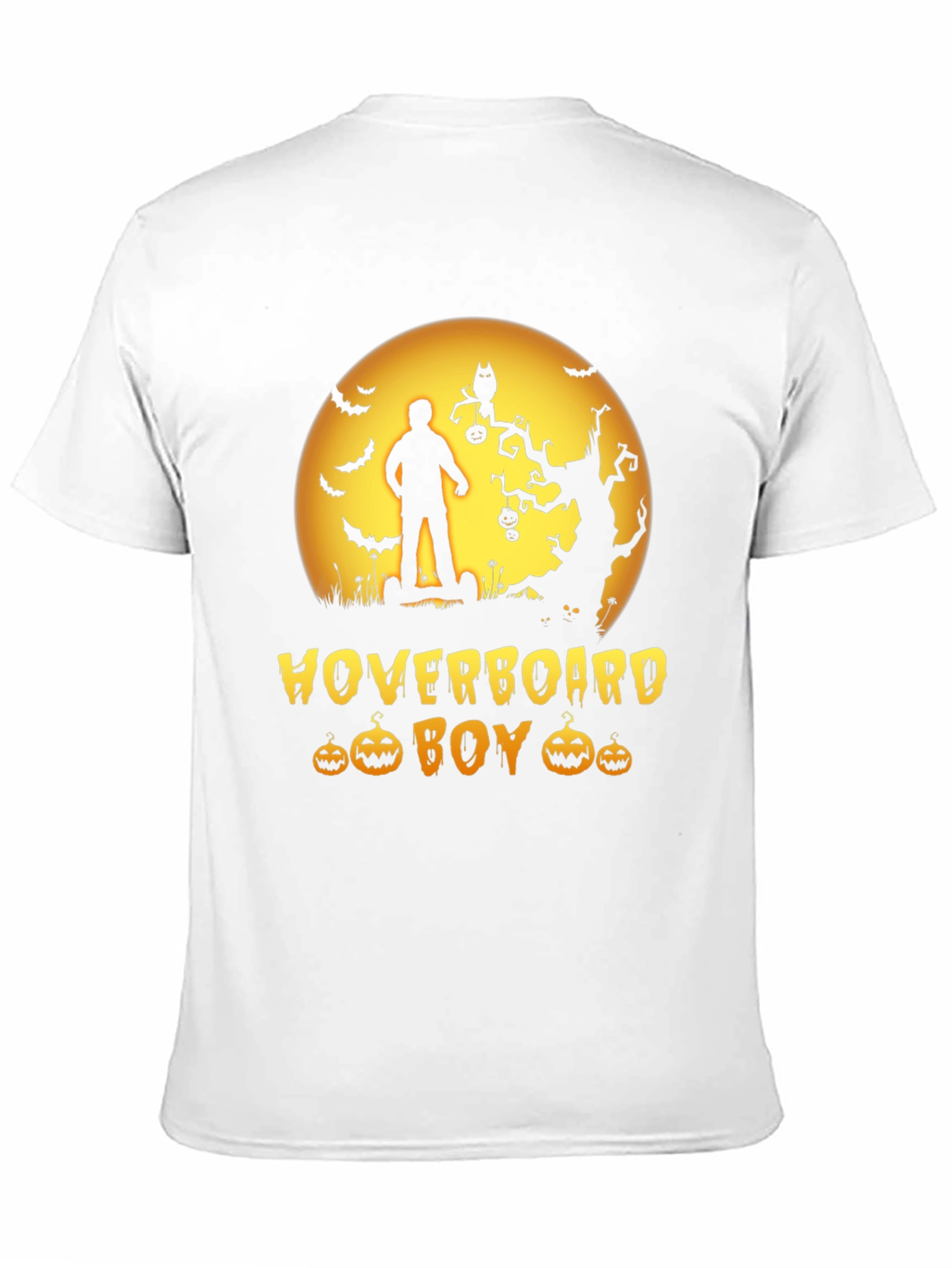 Hoverboard Boy Halloween T-Shirt - Spooky Season Style