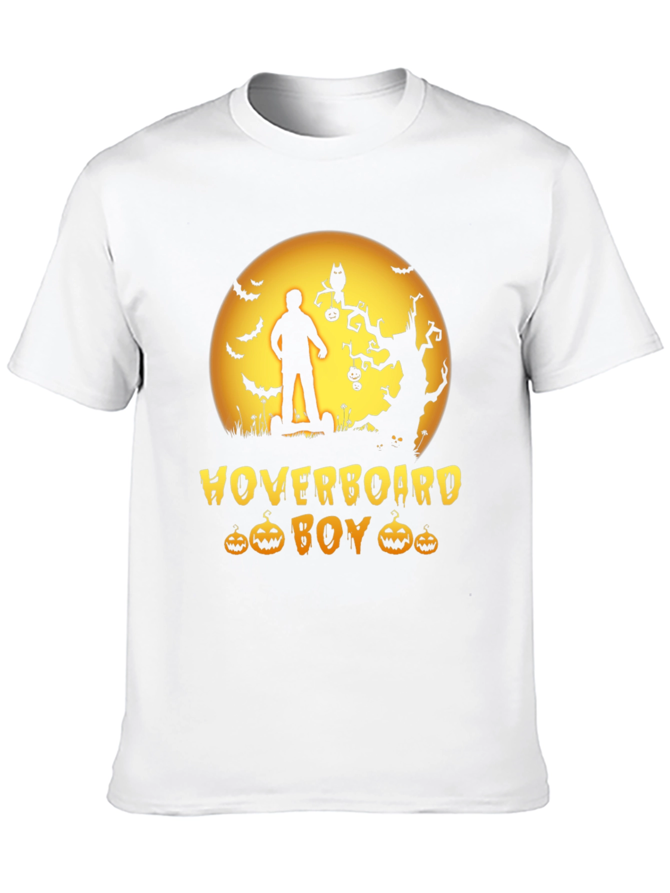 Hoverboard Boy Halloween T-Shirt - Spooky Season Style