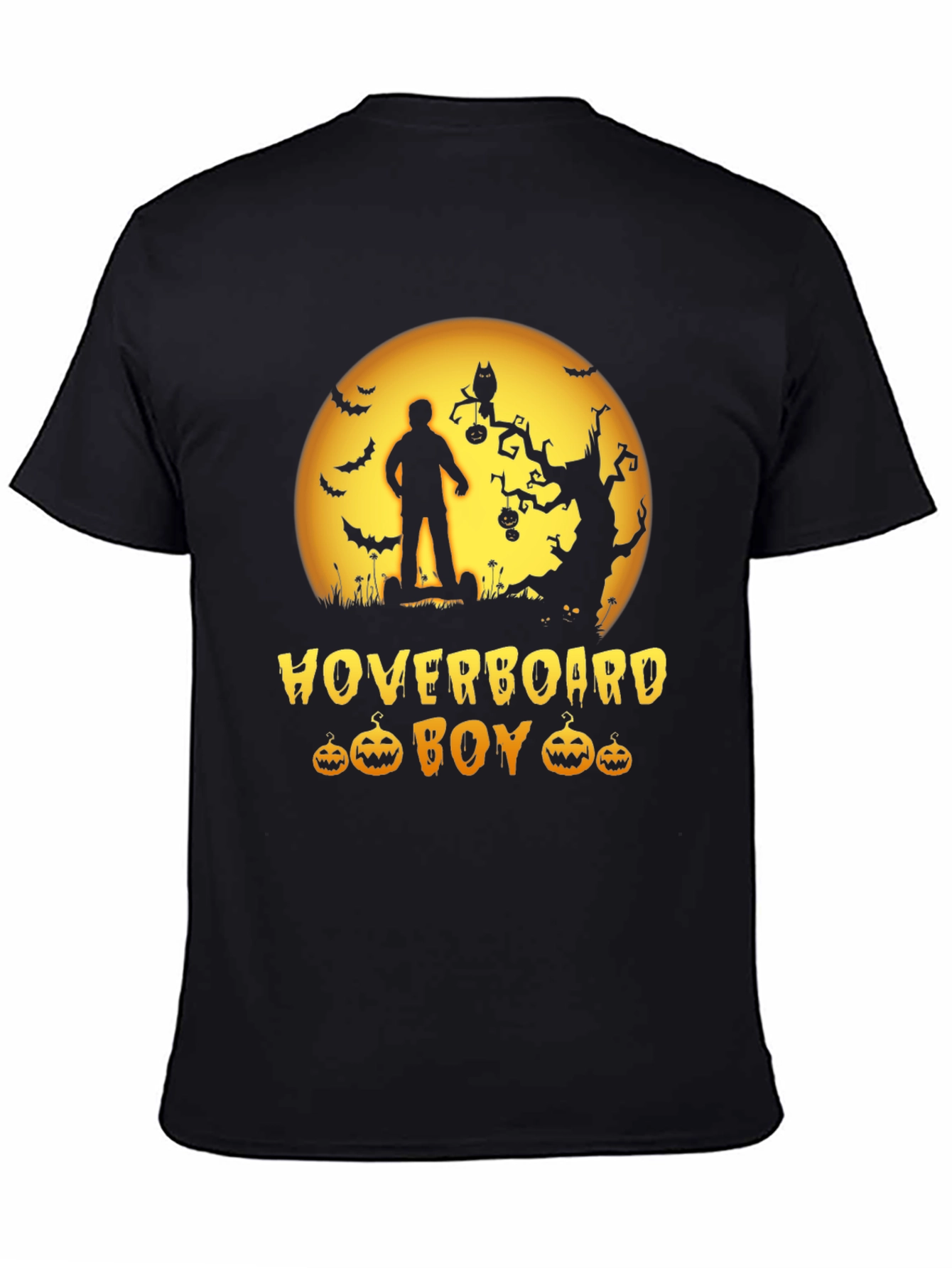 Hoverboard Boy Halloween T-Shirt - Spooky Season Style