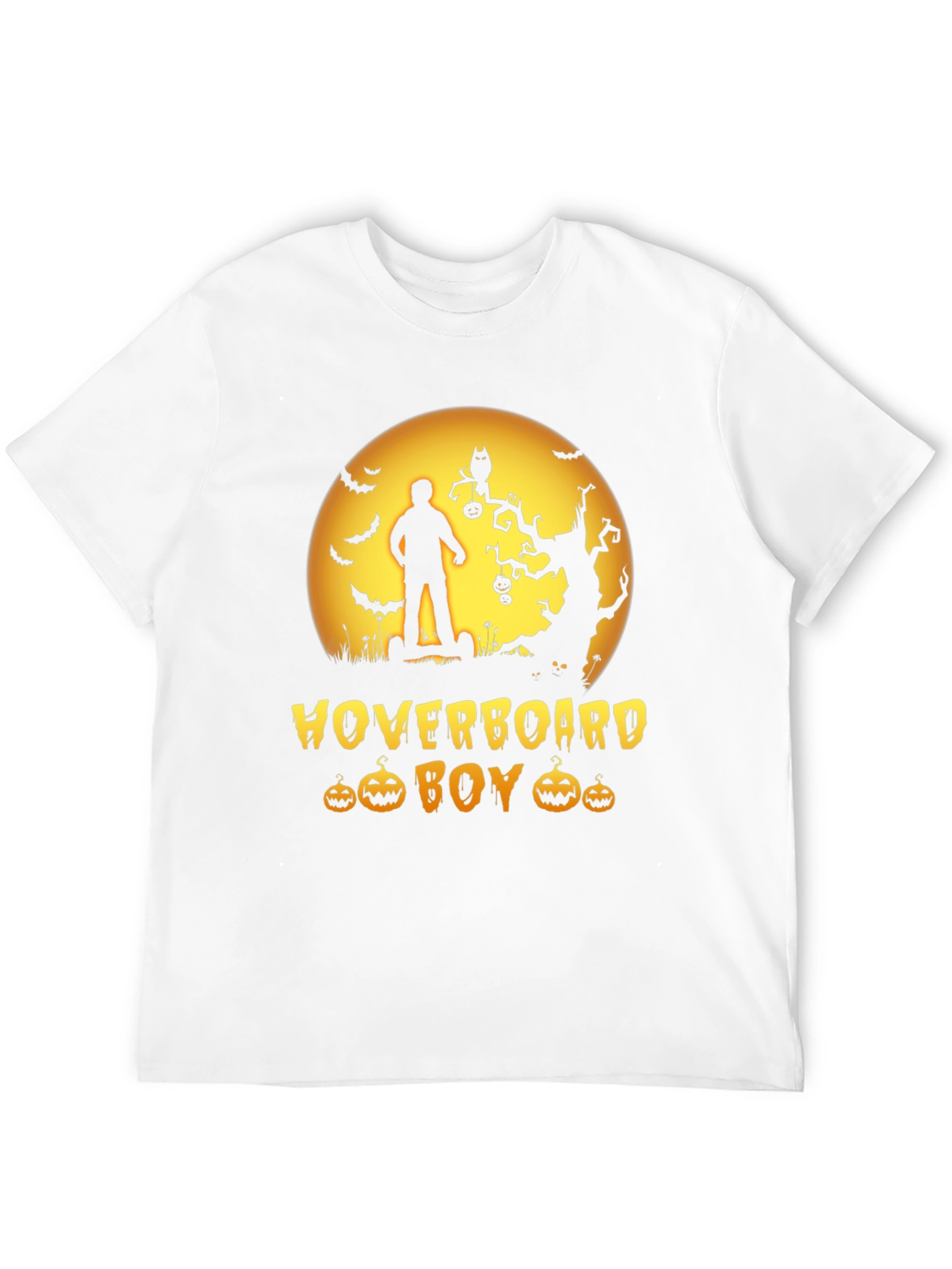 Hoverboard Boy Halloween T-Shirt - Spooky Season Style