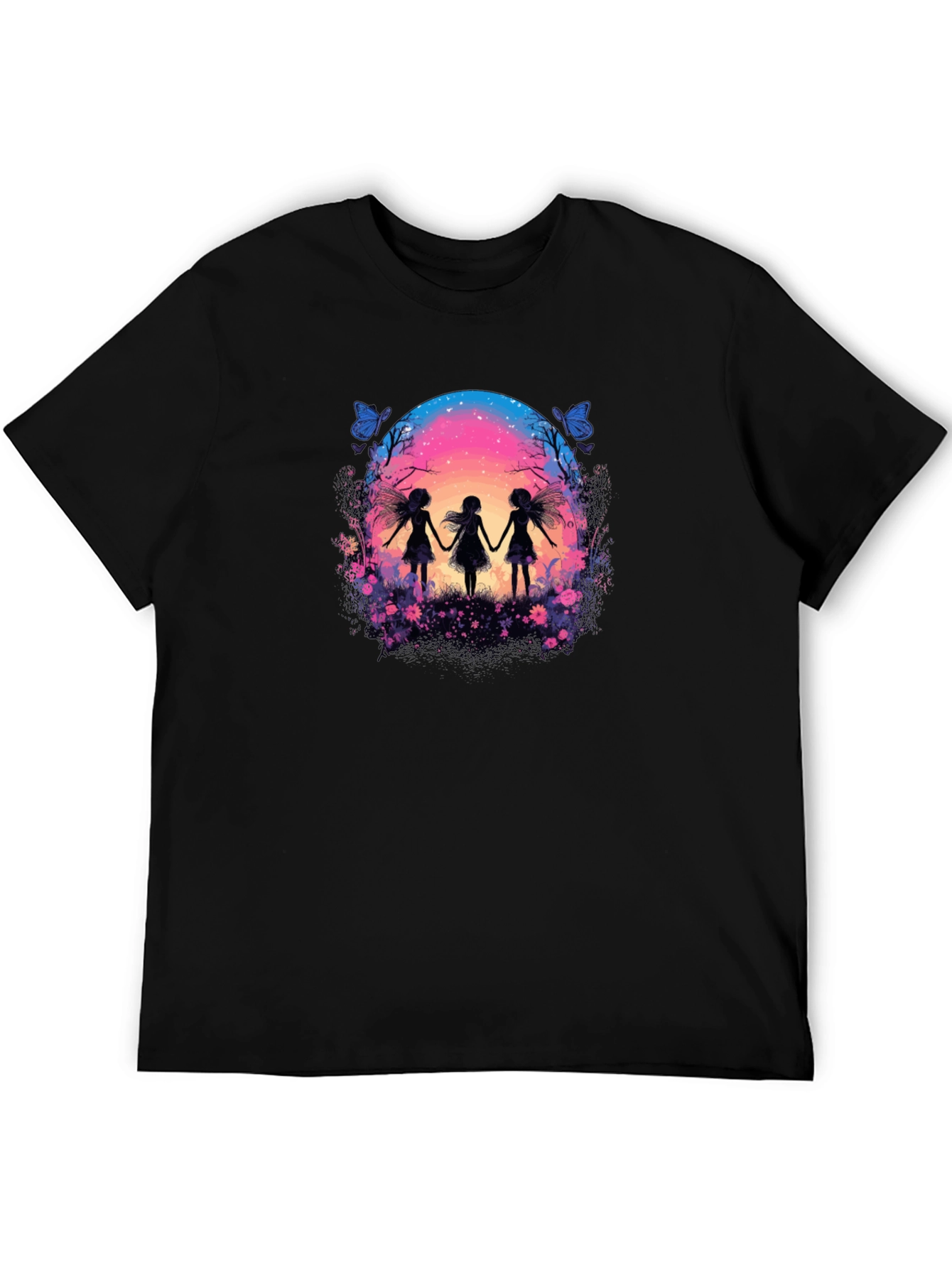 Magical Fairies T-Shirt - Black Graphic Tee