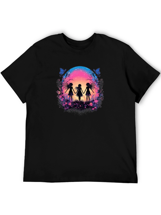 Magical Fairies T-Shirt - Black Graphic Tee